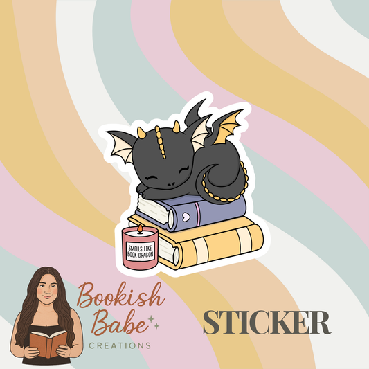 Smells like Book Dragon Bookish Sticker