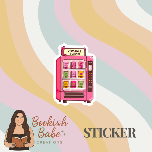 Romance Tropes Vending Bookish Sticker